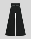 TrackLine Outline Flared Pants in Black back view showcasing the sculpting back seam and flared silhouette