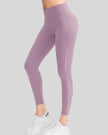 AeroFlow mesh legging in lilac shown from front angle