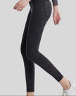 Athlesi AlignForm leggings in charcoal color side view showing contouring fit and seamless design