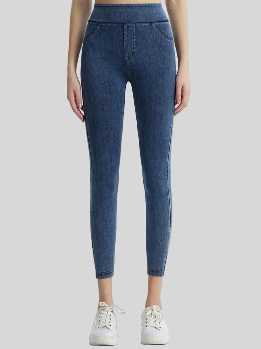 Athlesi AlignForm leggings medium color front view with high waist and sculpting fit