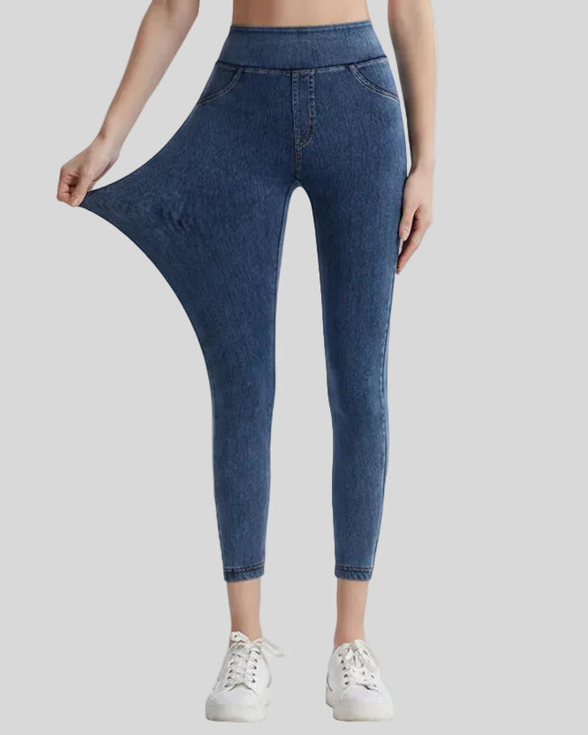 Athlesi AlignForm leggings in medium color front showing stretch fabric and flexible fit