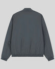 Axis Bomber Jacket in Dark Gray with relaxed silhouette and elasticized hem back view