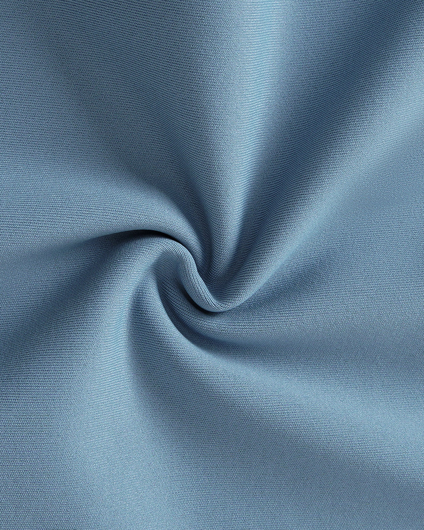 BaseLine Biker Shorts in gray blue, detailed fabric texture close-up