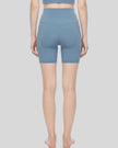 BaseLine Biker Shorts in gray blue, lower body back view