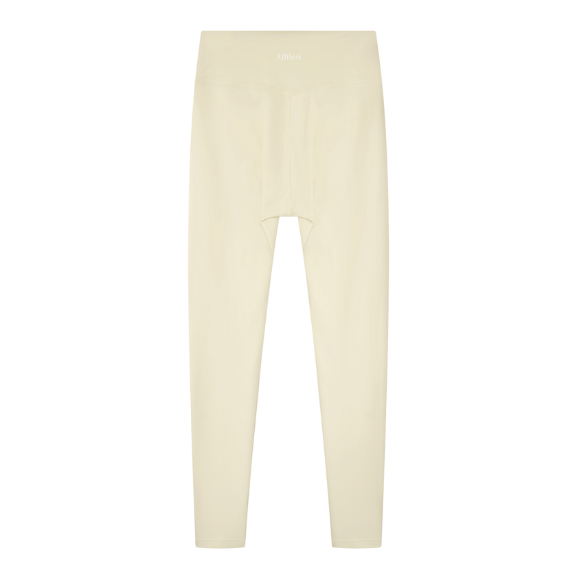 BaseLine High-Waisted Leggings in apricot, flatlay back view with clean silhouette