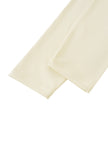 BaseLine High-Waisted Leggings in apricot, leg fit detail close-up