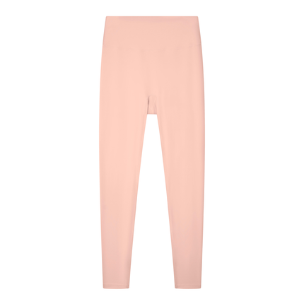 BaseLine High-Waisted Leggings in pink, flatlay front view with high-waisted fit