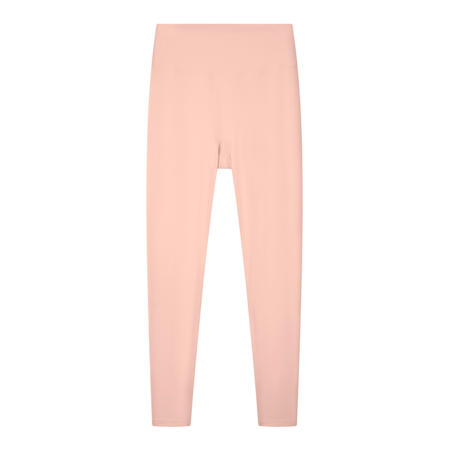 BaseLine High-Waisted Leggings in pink, flatlay front view with high-waisted fit
