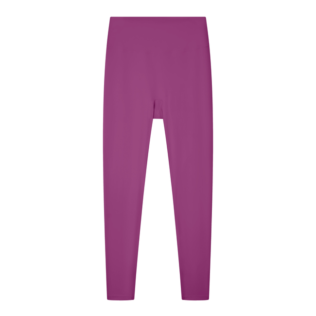 BaseLine High-Waisted Leggings in purple, flatlay front view with high-waisted fit
