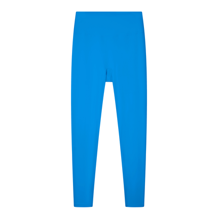 BaseLine High-Waisted Leggings in royal blue, flatlay front view with high-waisted fit
