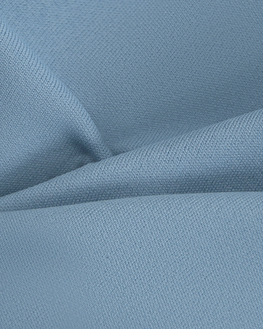 BaseLine Sports Bra in gray blue, fabric texture close-up