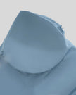 BaseLine Sports Bra in gray blue, chest padding detail close-up