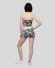 Back view of the Gray Camo shorts showing the clean silhouette and comfortable waistband