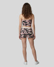 Back view of the Pink Camo shorts showing the clean silhouette and comfortable waistband