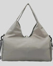 CarryForm Studio Bag in gray front view with structured silhouette and soft handles