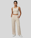 Front view of the CloudEase Lounge Set in beige styled without the long sleeve cover-up