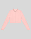 Contour Yoga Jacket in pink with full-zip front and contour seams front view