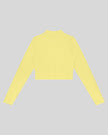 Contour Yoga Jacket in yellow with fitted cropped silhouette back view