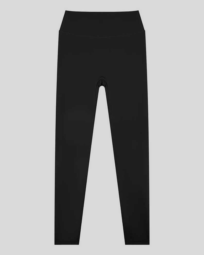 Contour Yoga Leggings in black with high-rise waistband front view