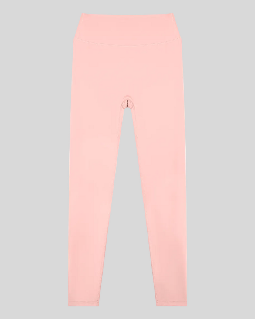 Contour Yoga Leggings in pink with high-rise waistband front view