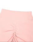 Closeup of high-rise waistband and ruched back detail on Contour Yoga Leggings