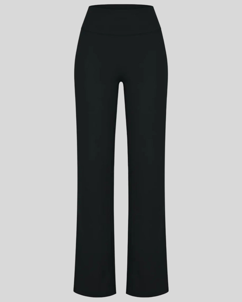 Contour Yoga Pants in Black front view