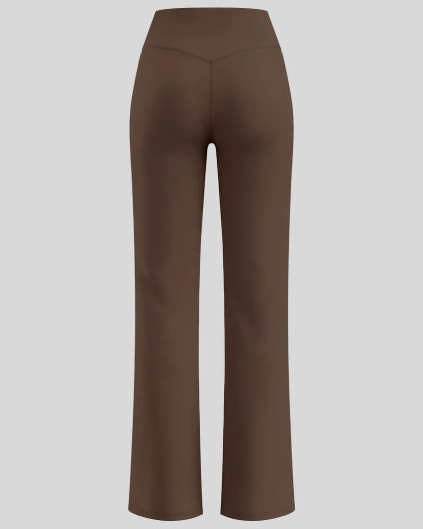 Contour Yoga Pants in Brown back view