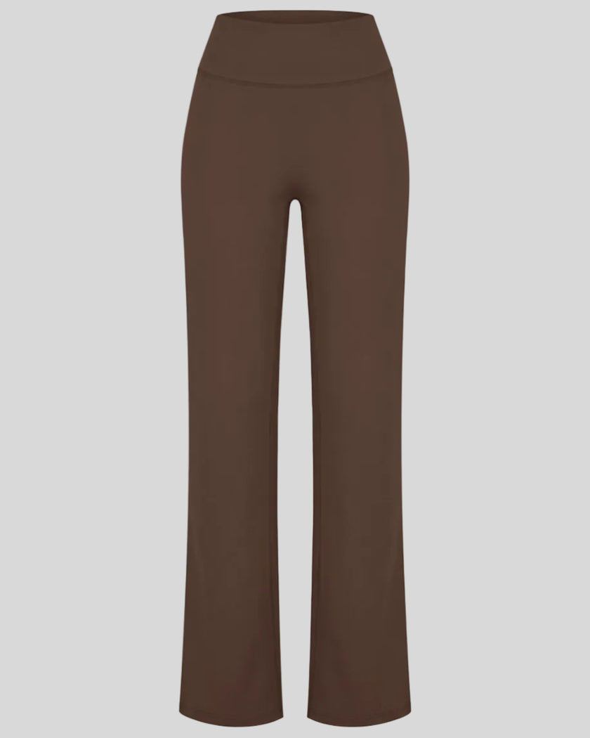 Contour Yoga Pants in Brown front view
