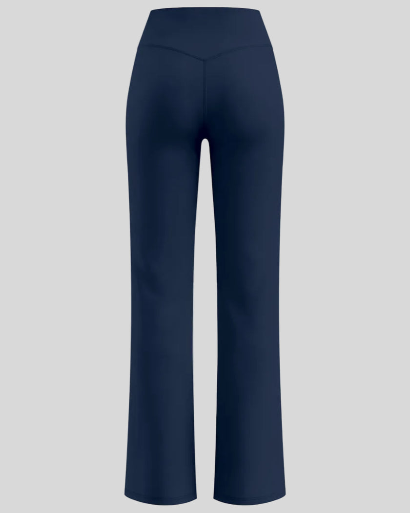 Contour Yoga Pants in Navy Blue back view