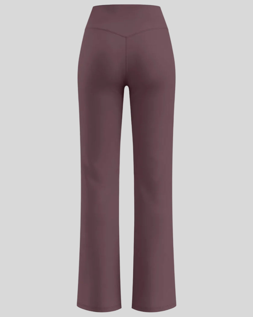 Contour Yoga Pants in Plum Purple back view