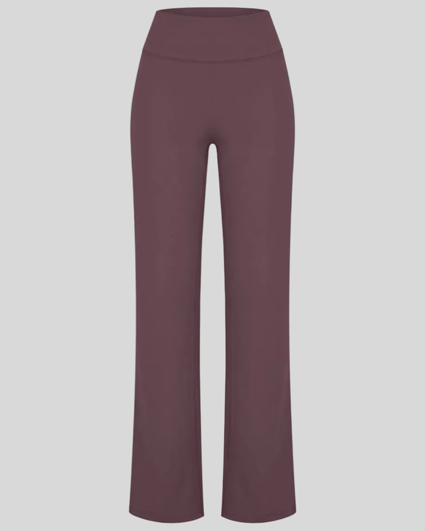 Contour Yoga Pants in Plum Purple front view