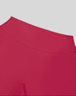 Close-up of the high-rise waistband on the Contour Yoga Pants in Rose Red