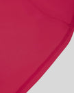 Side view highlighting the hip fit and straight-leg silhouette of the Contour Yoga Pants in Rose Red