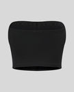 Contour Yoga Tube Top in Black back view