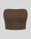 Contour Yoga Tube Top in Brown front view