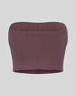 Contour Yoga Tube Top in Plum Purple back view