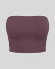 Contour Yoga Tube Top in Plum Purple front view