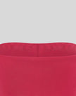 Close-up of the back neckline on the Contour Yoga Tube Top in Rose Red