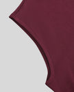 ContourEase Ruched Maxi Dress in Wine Red, closeup of sleeveless armhole and ruched side detailing