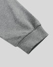 Closeup of long sleeve and ribbed cuff on ContourEase Stand Collar Jacket in Flower Gray
