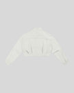 ContourEase Stand Collar Jacket in Oat Gray back view with relaxed boxy silhouette