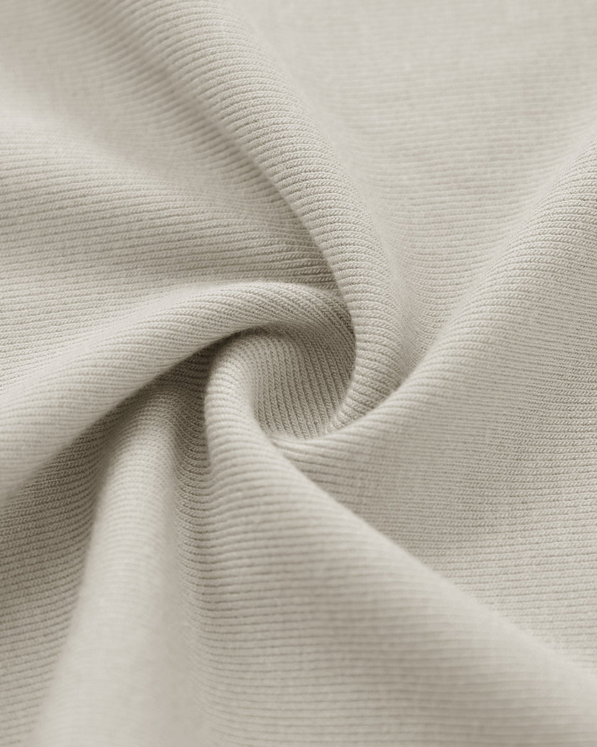 ContourEase V-Neck Maxi Dress in Light Gray, detailed view of smooth medium-weight stretch knit texture