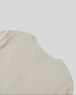 ContourEase V-Neck Maxi Dress in Light Gray, closeup of back neckline and shoulder construction