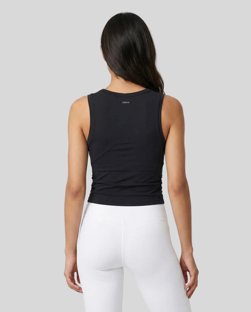 Back view of the ContourForm Studio Tank in black