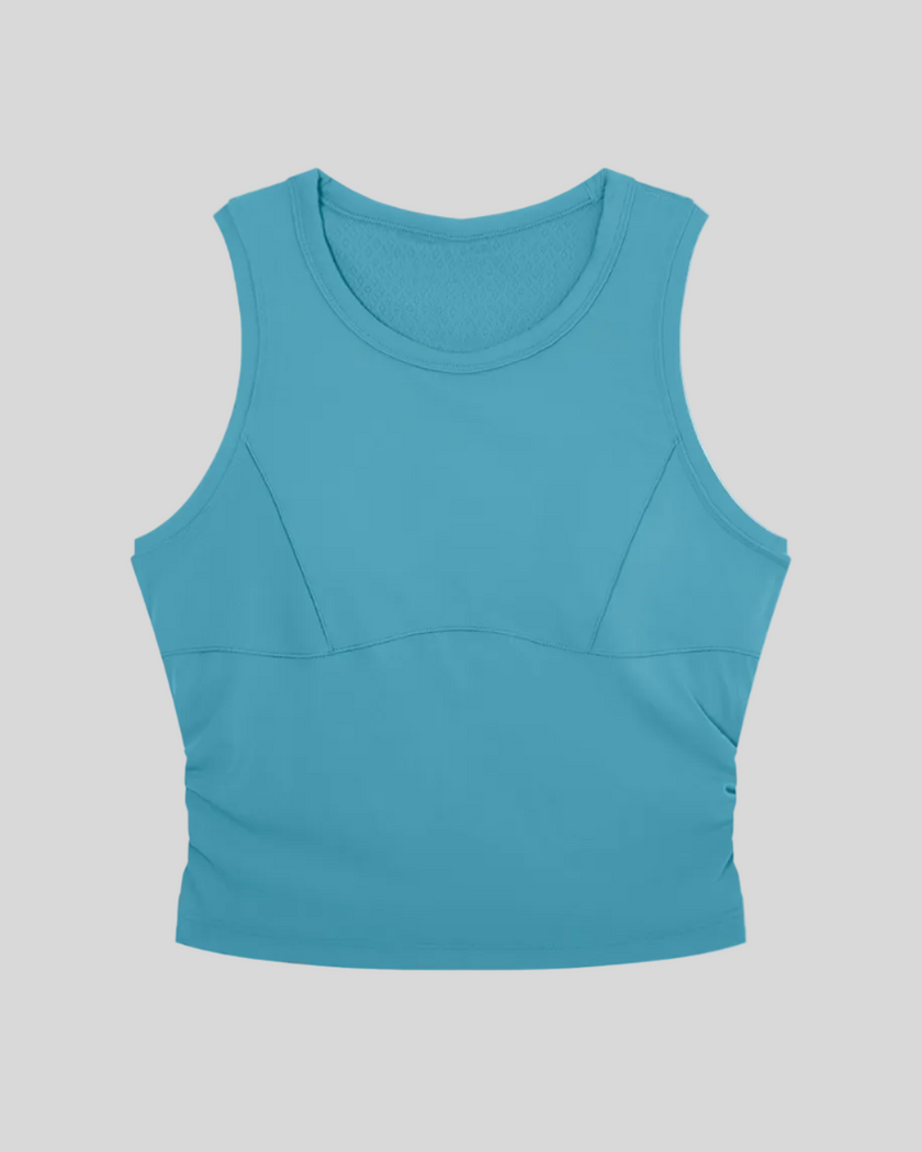 ContourForm Studio Tank in lake blue front view