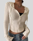 ContourZip Ribbed Jacket in khaki right angled view showing contour fit and structure