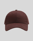 CoreForm Essential Cap in brown front view with structured crown and curved brim
