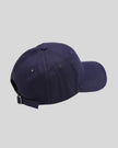 CoreForm Essential Cap in dark blue back angle view with adjustable strap detail