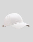CoreForm Essential Cap in white front angle view with structured crown and curved brim