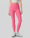 Pink ribbed high-waist CoreLift Sculpt Legging front view